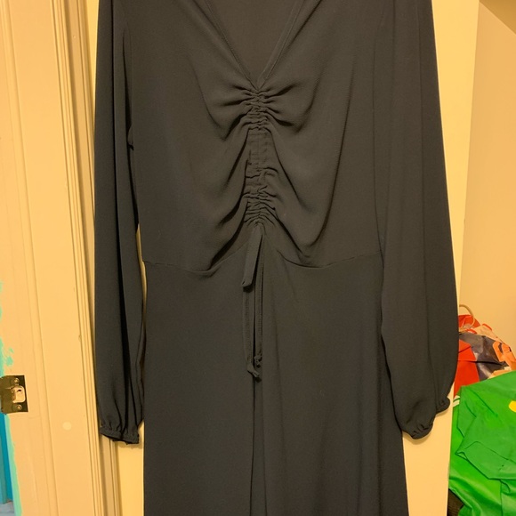 Boohoo Navy Long Sleeved Dress Size 14 - Picture 3 of 5